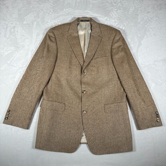 Hugo Boss Rossellini US Blazer Size 42L Three Button Pure Cashmere Made in US